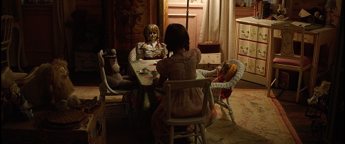 The Annabelle doll in New Line Cinema's supernatural thriller ANNABELLE: CREATION, a Warner Bros. Pictures release. Courtesy of Warner Bros. Pictures and New Line Cinema, © 2017 WARNER BROS. ENTERTAINMENT INC. AND RATPAC-DUNE ENTERTAINMENT LLC.