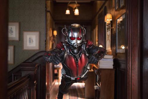 Paul Rudd and Evangeline Lilly in Ant-Man. 2015. All rights reserved.