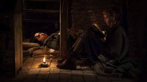 Ben Schnetzer as Max and Sophie Nelisse as Liesel in The Book Thief. 2013 Jules Heath / Twentieth Century Fox.