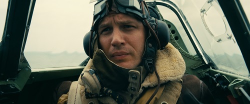 TOM HARDY as Farrier in the Warner Bros. Pictures action thriller DUNKIRK, a Warner Bros. Pictures release. Photo credit: Melinda Sue Gordon.