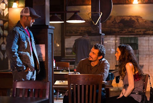 Jason Statham, James Franco, and Winona Ryder in Homefront. 2013 Open Road Films.