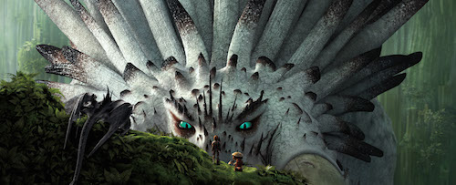 Hiccup (Jay Baruchel) meets the majestic Bewliderbeast. How to Train Your Dragon 2 2014 DreamWorks Animation LLC. All Rights Reserved.