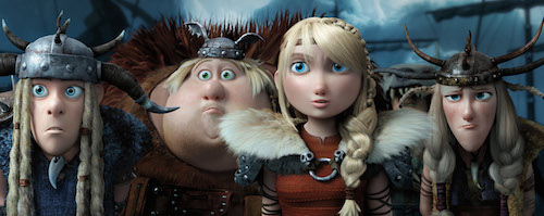 Tuffnut (T.J. Miller), Fishlegs (Christopher Mintz-Plasse), Astrid (America Ferrara) and Ruffnut (Kristen Wiig) face their toughest challenge ever. How to Train Your Dragon 2 2014 DreamWorks Animation LLC. All Rights Reserved.