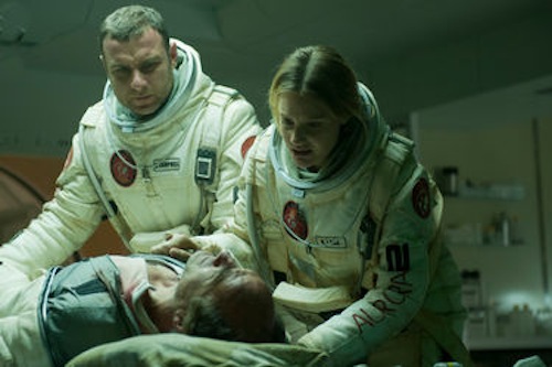 Liev Schreiber, Romola Garai and Elias Koteas in The Last Days On Mars. 2013 Magnet Releasing.