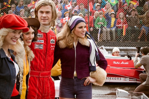 CHRIS HEMSWORTH stars as the charismatic Englishman James Hunt in Rush, two-time Academy Award winner Ron Howard's spectacular big-screen re-creation of the merciless 1970s Grand Prix rivalry between Hunt and Niki Lauda. Photo Credit: Jaap Buitendijk. 2013 Universal Studios. ALL RIGHTS RESERVED.