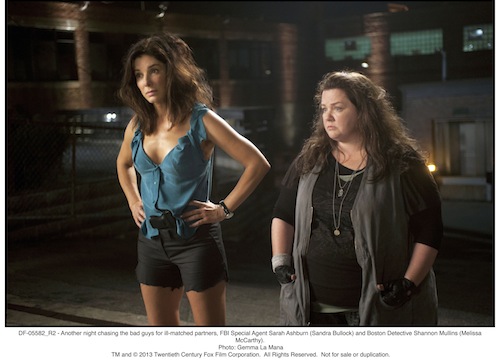 Another night chasing the bad guys for ill-matched partners, FBI Special Agent Sarah Ashburn (Sandra Bullock) and Boston Detective Shannon Mullins (Melissa McCarthy).Photo: Gemma La Mana -TM & 2013 Twentieth Century Fox Film Corporation. All Rights Reserved.