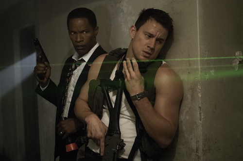 Jamie Foxx, left, and Channing Tatum star in Columbia Pictures' White House Down. PHOTO BY:	Reiner Bajo COPYRIGHT: 2013 Columbia Pictures Industries, Inc. All Rights Reserved. ALL IMAGES ARE PROPERTY OF SONY PICTURES ENTERTAINMENT INC. FOR PROMOTIONAL USE ONLY. SALE, DUPLICATION OR TRANSFER OF THIS MATERIAL IS STRICTLY PROHIBITED.
