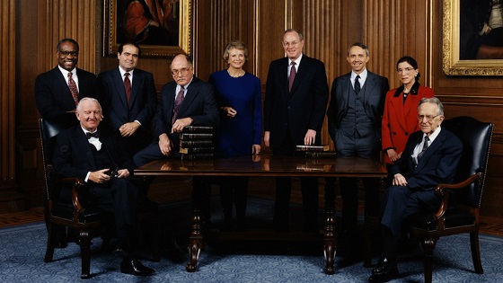 Photo of the Supreme Court Justices, c. 1993 in RBG, a Magnolia Pictures release. Photo courtesy of Magnolia Pictures.
