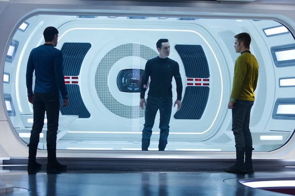 Zachary Quinto is Spock, Benedict Cumberbatch is John Harrison and Chris Pine is Kirk in STAR TREK INTO DARKNESS from Paramount Pictures and Skydance Productions.