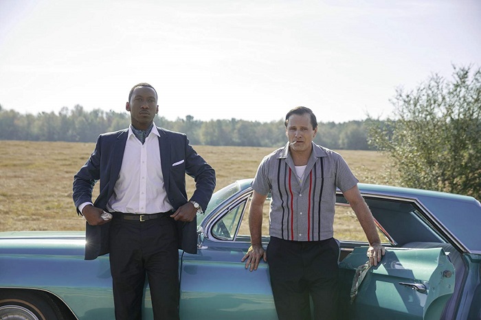 Mahershala Ali and Viggo Mortensen star in GREEN BOOK, photo courtesy of Participant Media/Universal Pictures. 