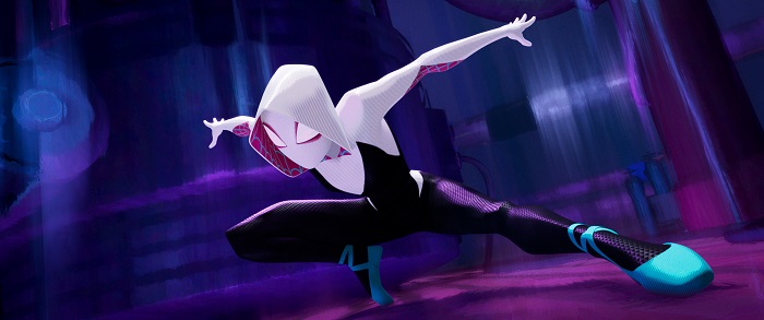 Spider-Gwen (Haley Steinfeld) in Columbia Pictures and Sony Pictures Animation’s SPIDER-MAN: INTO THE SPIDER-VERSE. Photo Credit Sony Pictures Animation.
