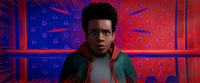 Miles Morales (Shameik Moore) in Columbia Pictures and Sony Pictures Animation’s SPIDER-MAN: INTO THE SPIDER-VERSE. Photo Credit Sony Pictures Animation.