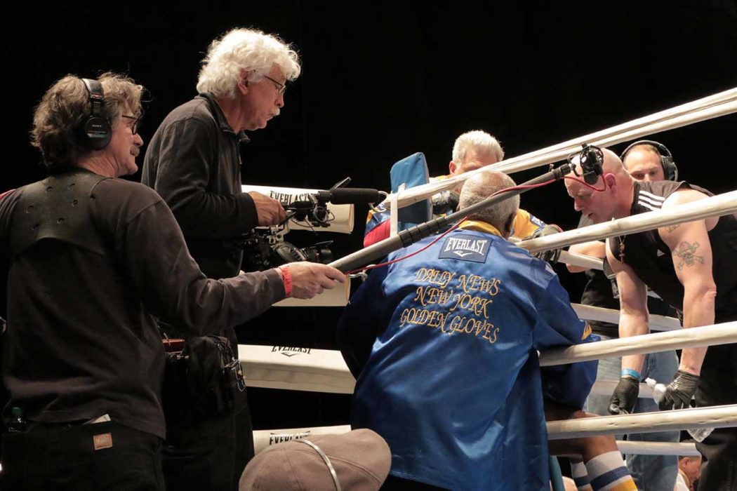 Dp Tom Hurwitz in Blue Corner at Barclays Center Finals in Cradle of Champions
