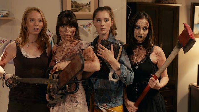 Michaela Longden, Lyndsey Craine, Rose Muirhead, and Lizzie Stanton in Book of Monsters, image courtesy Epic Pictures/Dread Central Presents