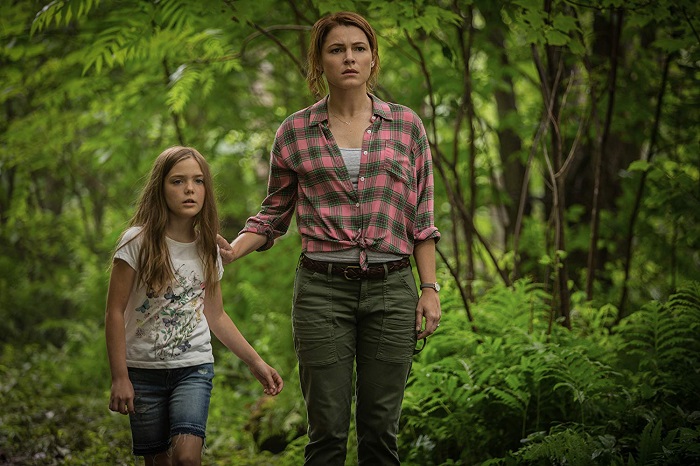 Jeté Laurence and Amy Seimetz in PET SEMATARY, photo credit Kerry Hayes and courtesy Paramount Pictures 2018.