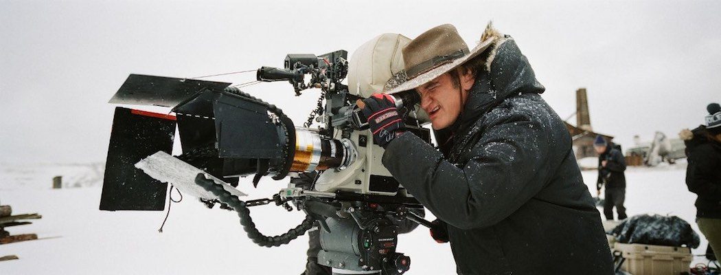 Quentin Tarantino on set of The Hateful Eight